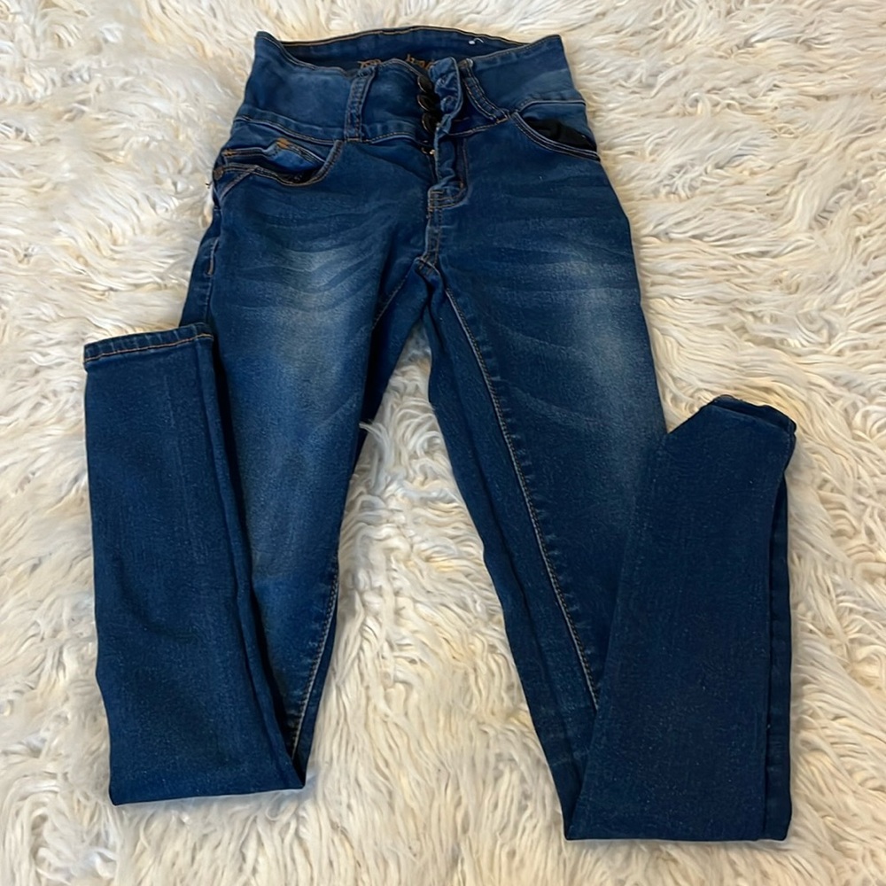 Dark blue bamboo jeans, skinny jeans Size 0